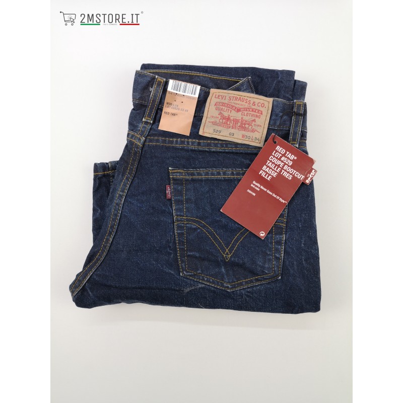 LEVI'S jeans LEVIS 529 RED TAB Ocean Blue Regular Fit BOOTCUT Low Waist  VINTAGE