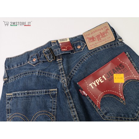 Levis Jeans Levi's 1902 TYPE 1 RED TAB Washed Blue LOOSE Fit Original ...