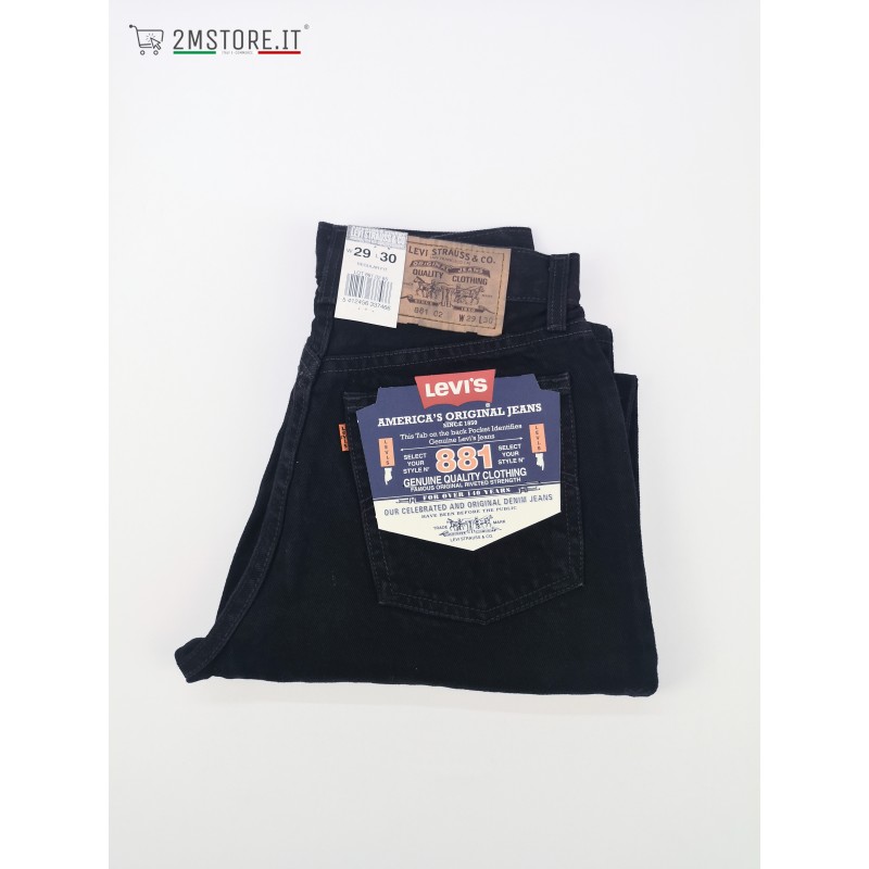 LEVIS Jeans LEVI'S 881 ORANGE TAB Black Regular Fit Tapered Leg VINTAGE 90's