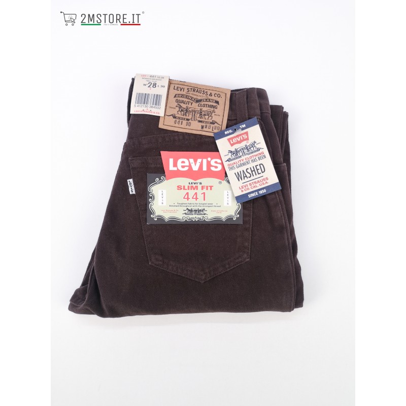 LEVI'S Women Jeans LEVIS 441 Brushed Brown Slim Fit Straight Original  Vintage