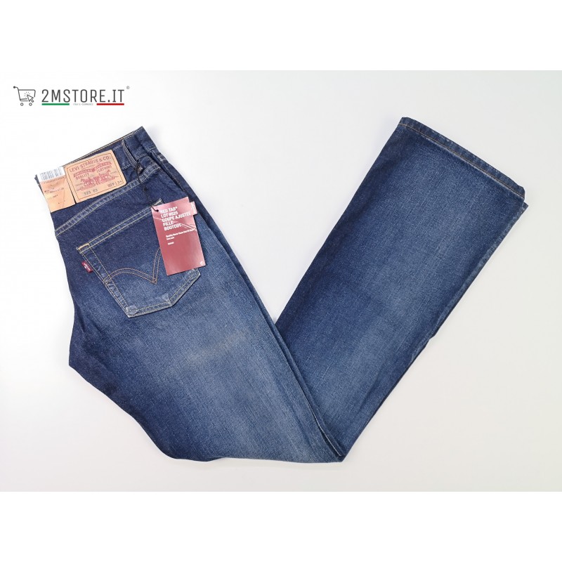 LEVI'S jeans LEVIS 525 RED TAB Washed Dark Blue Slim Fit Bootcut Leg VINTAGE