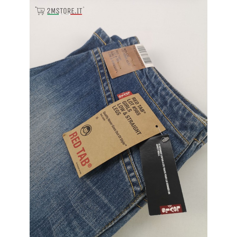 LEVI'S jeans LEVIS RED TAB 565 Washed Blue Square Cut Straight Low Waist  VINTAGE