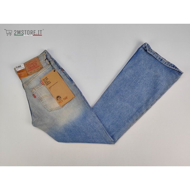 LEVI'S jeans LEVIS 525 RED TAB Washed Sand Blue Slim Fit Bootcut Leg VINTAGE