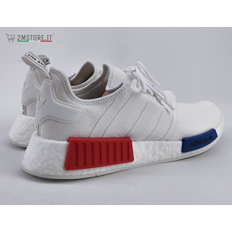 Shoes Sneakers NMD R1 White Blue Red Original Casual Day Limited Edition