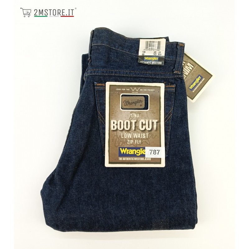 Jeans WRANGLER TINA Texas Blue Western Fit Bootcut Leg Low Waist Zampa  Vintage