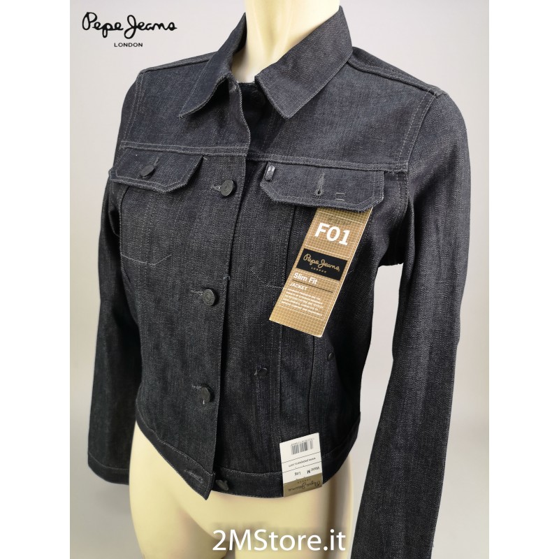 Giacca JEANS DONNA PEPE JEANS LONDON SLIM FIT BLU NOTTE 100