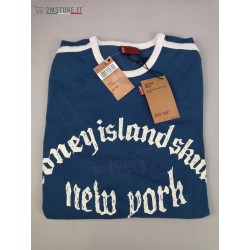 LEVI'S T-shirt Long Sleeves LEVIS RED TAB Coney Island Skulls New York Blue