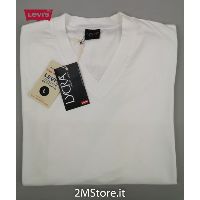Levi's men's long sleeve V neck T-shirt in VINTAGE LYCRA with tag