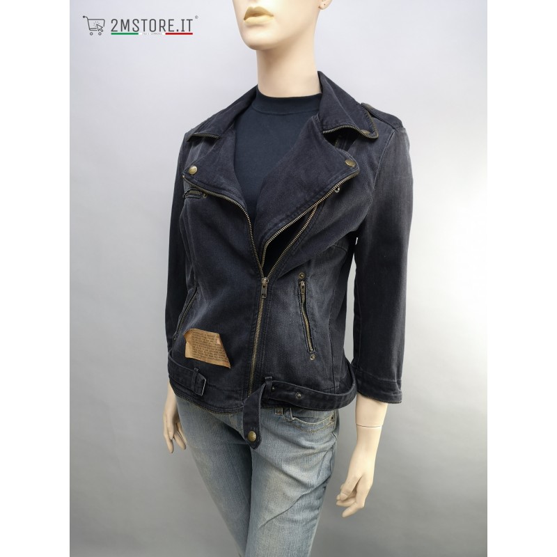 Giubbino Donna Giacca jeans CHIODO jacket CURRENT / ELLIOT biker MADE in  U.S.A.